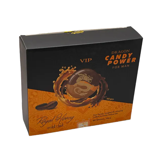 Dragon Candy Power, 60 count, front view with the dragon artwork
